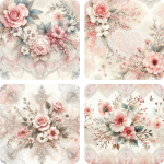 Free Downloads: Lace Floral Papers